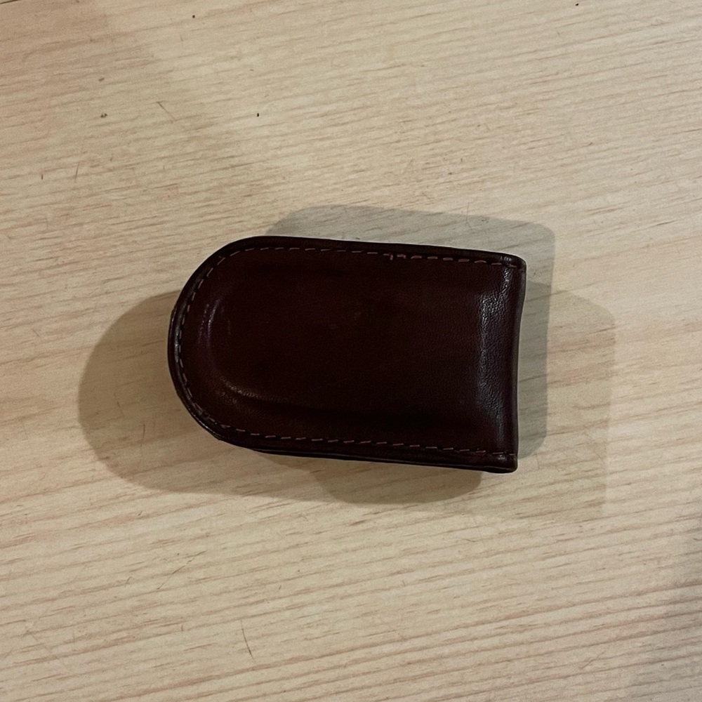 Magnetic Leather Money Clip